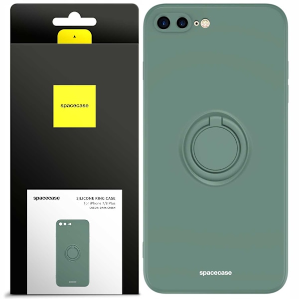 Spacecase Silikonringsfodral För Iphone 7 8 Plus Mörkgrön