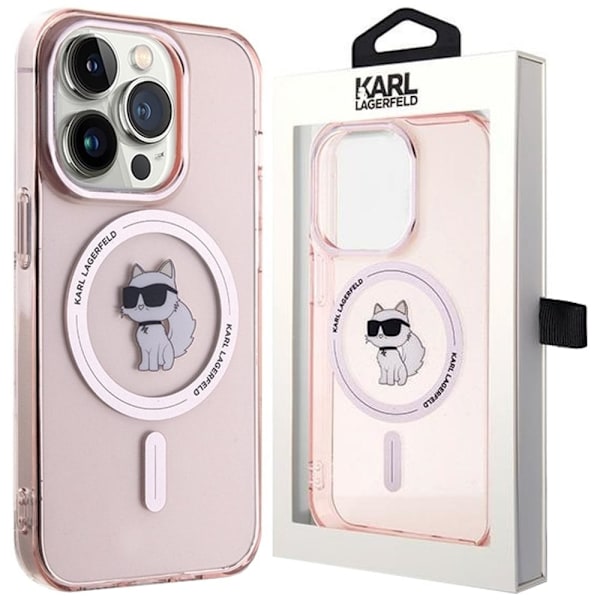 Karl Lagerfeld IML Choupette MagSafe-deksel til iPhone 14 Pro Max - Rosa