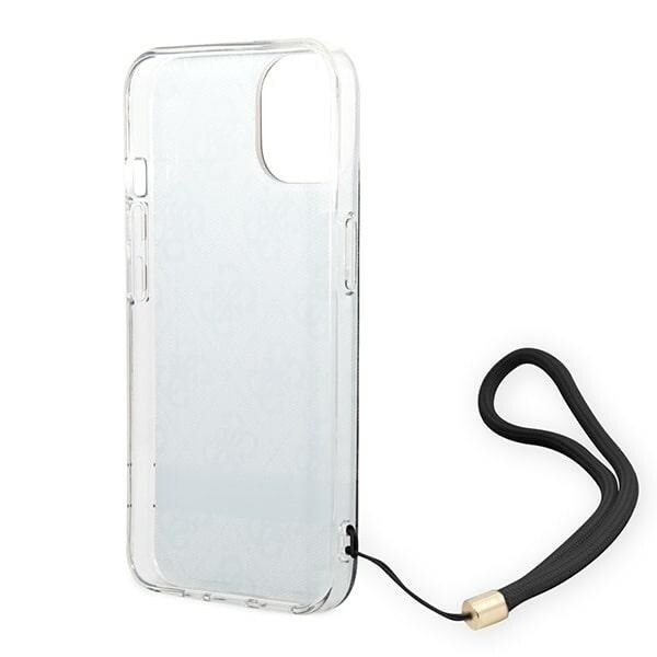 Guess GUOHCP14MH4STK iPhone 14 Plus 6.7 svart/svart hardt deksel 4G utskriftsstropp