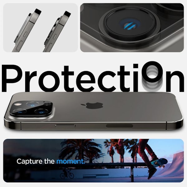 CAMERA PROTECTOR SPIGEN OPTIK.TR CAMERA PROTECTOR 2-PACK IPHONE 14 PRO / 14 PRO MAX BLACK