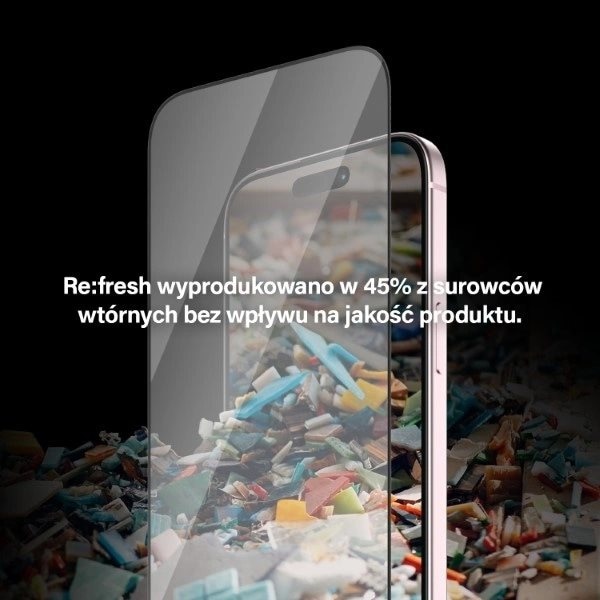 PanzerGlass Re:fresh Glass til iPhone 15 med holder