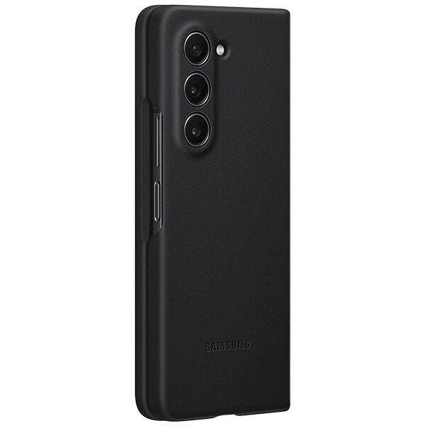 Samsung EF-VF946PBEGWW Z Fold5 F946 fodral svart/svart ekologiskt läderfodral