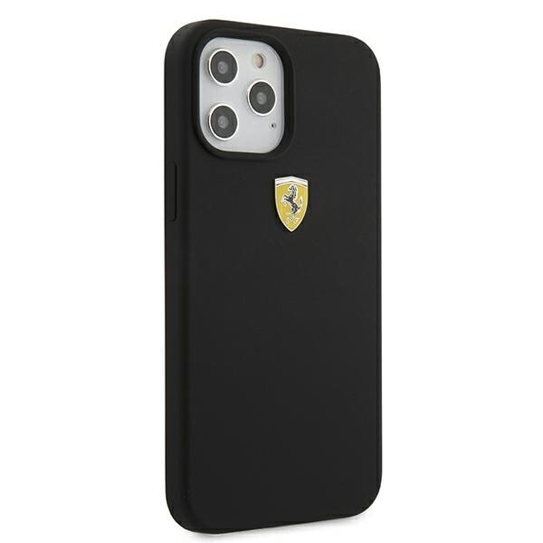 Ferrari FESSIHCP12LBK iPhone 12 Pro Max 6.7 svart/svart hardt deksel On Track Silikon