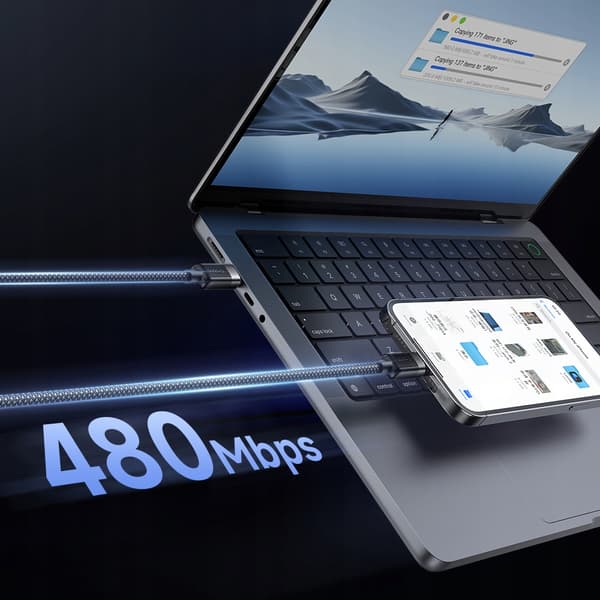 MCDODO LADDARE USB-C BLIXT SNABB LADDNINGSKABEL FÖR IPHONE 1M LED