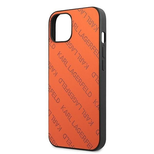 Karl Lagerfeld KLHCP13MPTLO iPhone 13/14/15 6.1" hårdfodral orange/orange Perforerad Allover
