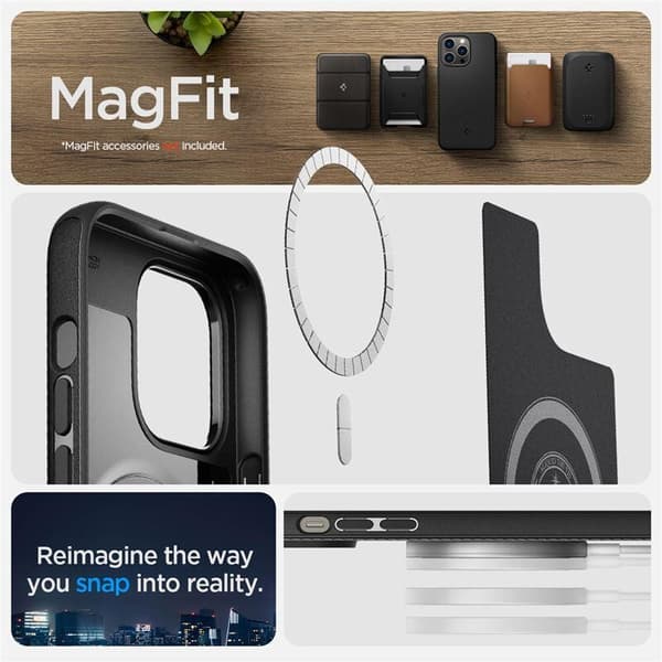 SPIGEN MAG ARMOR IPHONE 14 PRO MAT SVART