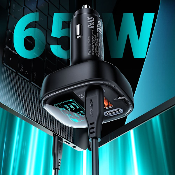 ACEFAST BILOPLADER 101W 2XUSBC/USB PPS PD QC4 AFC FCP SORT