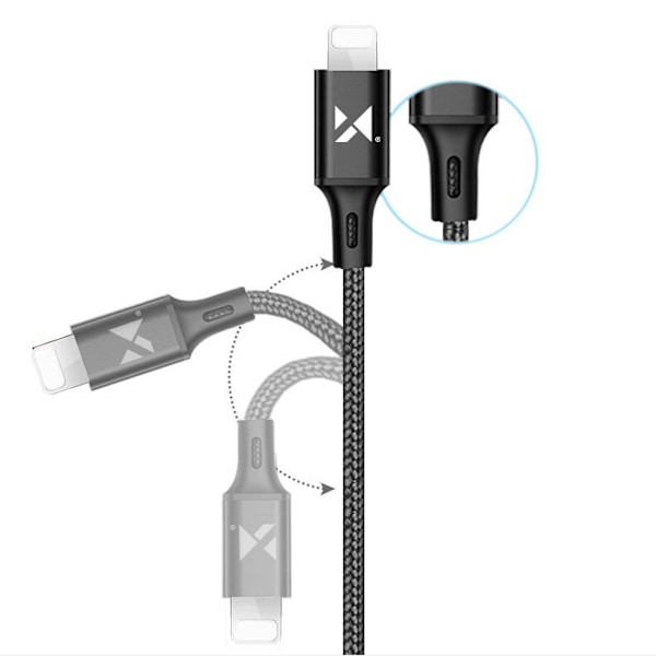 Wozinsky USB - Lightning-kabel 2,4A 1m vit (WUC-L1W)