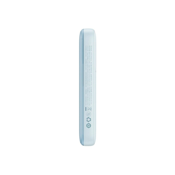 Baseus Comet Series strømforsyning med skjerm 10 000 mAh 22,5 W - blå + USB-A - USB-C 0,3 m kabel - hvit