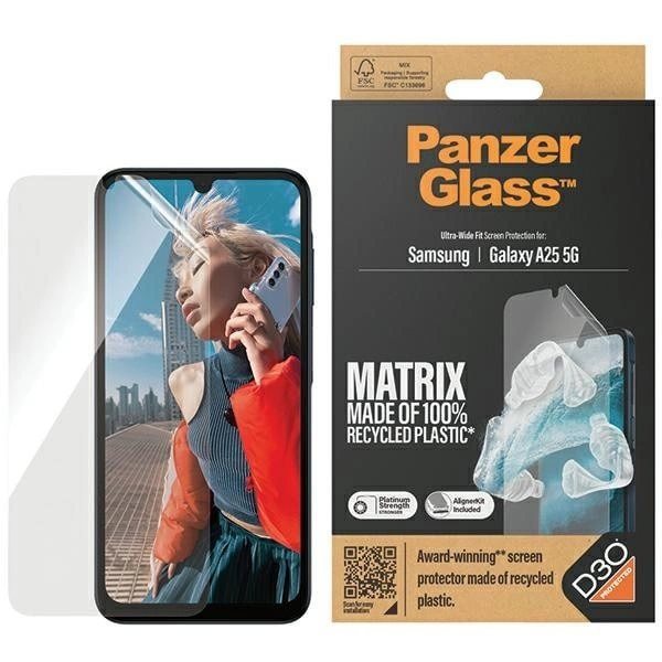 PanzerGlass Ultra-Wide Fit herdet glass med D3O® for Samsung Galaxy A25 5G