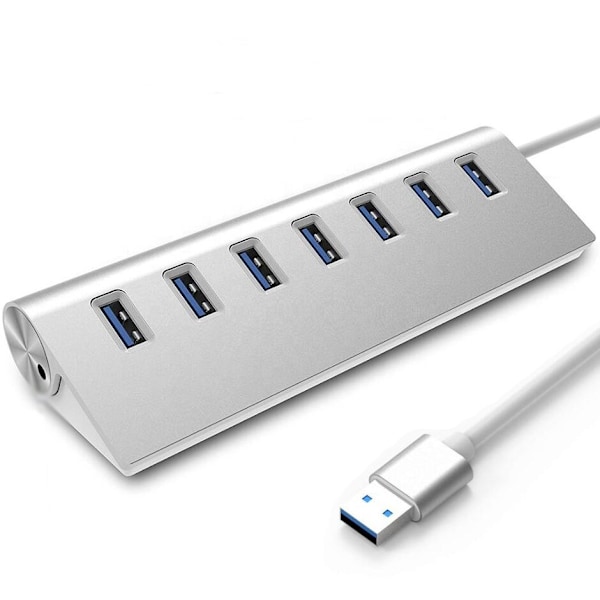 USB HUB SPLITTER PORT SPLITTER AKTIV STRÖM SNABB 7X USB 3.0