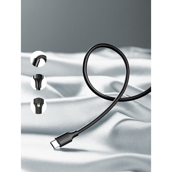 Ugrønn kabel USB - USB Type C 3A 3m svart (60826)