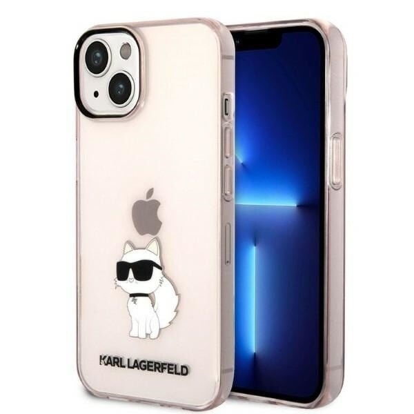 Karl Lagerfeld KLHCP14SHNCHTCP iPhone 14 6.1 rosa/rosa hardt deksel Ikonik Choupette