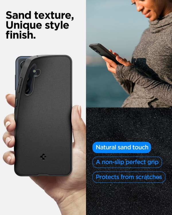 SPIGEN ESSENTIAL SANDBLAST GALAXY M55 5G MATT SVART