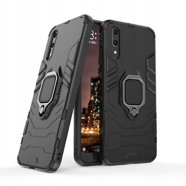 Spacecase Case X-Ring Case För Huawei P20 Svart