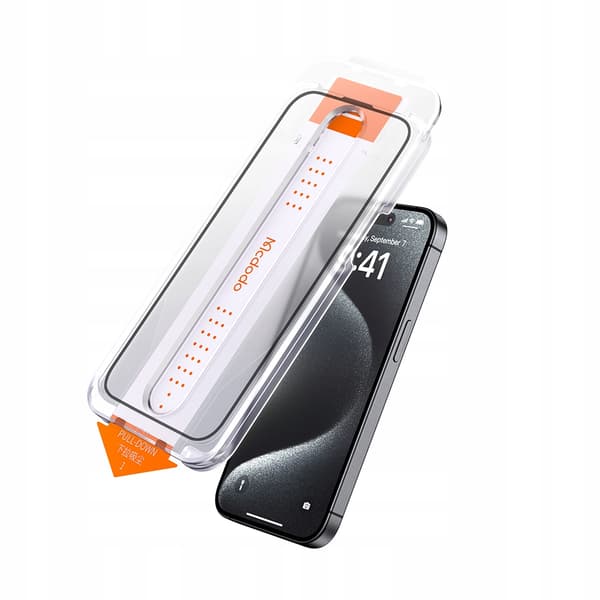 MCDODO EZ PASTE HÄRDAT GLAS FODRAL GLAS FÖR IPHONE 16 PLUS
