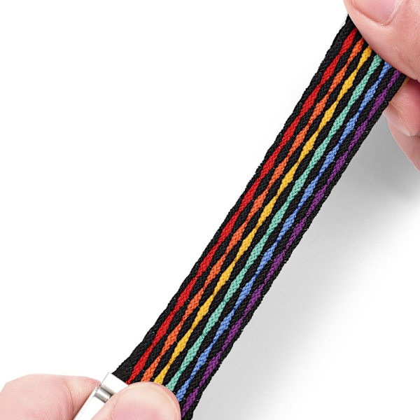 Dux Ducis-bånd (blandingsversjon) Apple Watch SE-bånd 8, 7, 6, 5, 4, 3, 2, 1 (41, 40, 38 mm) flettet bånd, mørke striper