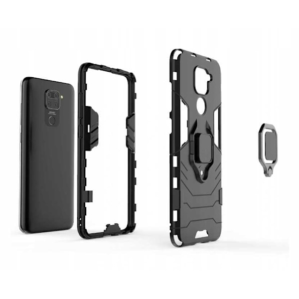 Spacecase Case Cover Till Xiaomi Redmi Note 9 Black Sc X-Ring