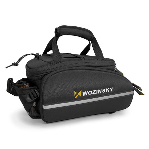 Wozinsky stor sykkelveske 35l + regntrekk svart (WBB19BK)