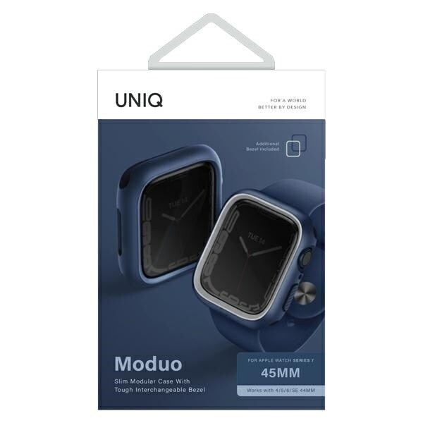 UNIQ-deksel Moduo Apple Watch Series 4/5/6/7/8/SE 44/45 mm blågrå/blågrå