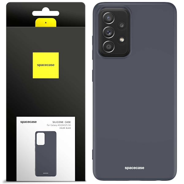 Spacecase Silikonfodral För Samsung Galaxy A52 A52S Svart