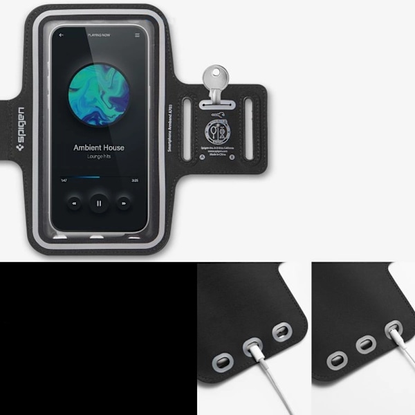 SPIGEN A703 SPORTSARMBÅND 6,9'' - SORT