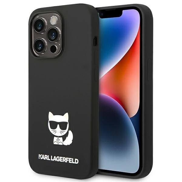 KARL LAGERFELD SILIKONE CHOUPETTE BODY COVER TIL IPHONE 14 PRO - SORT