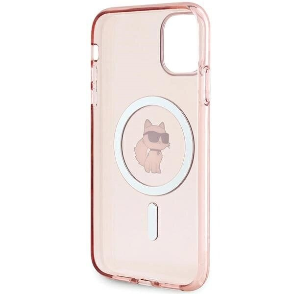 Karl Lagerfeld IML Choupette MagSafe deksel til iPhone 11 / Xr - rosa