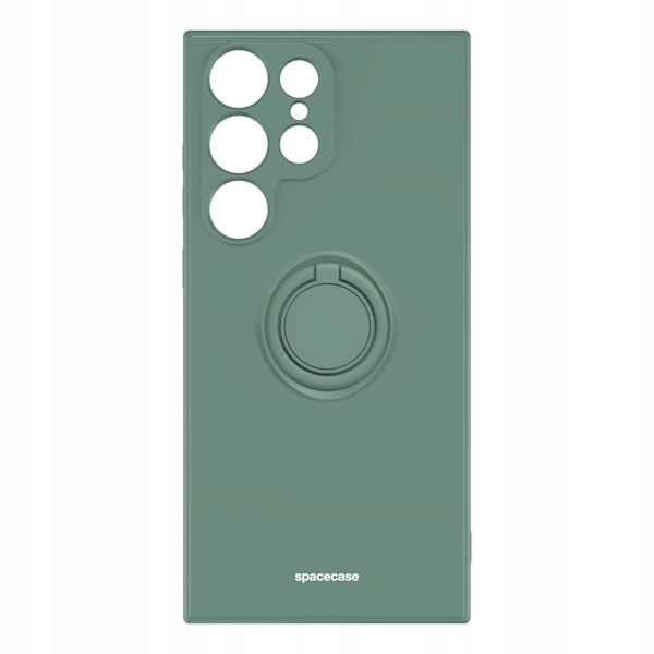 Spacecase Silikonecase Ring Galaxy S23 Ultra Case Green