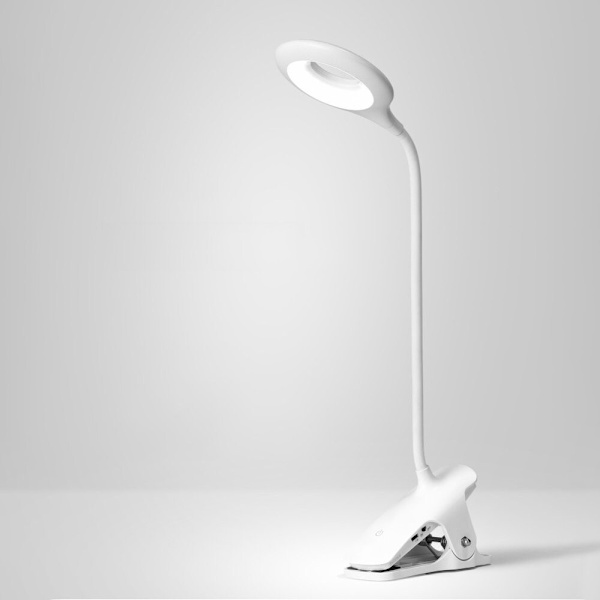 TRÅDLØS LED LÆSELAMPE MED CLIPS + SORT MICRO USB KABEL