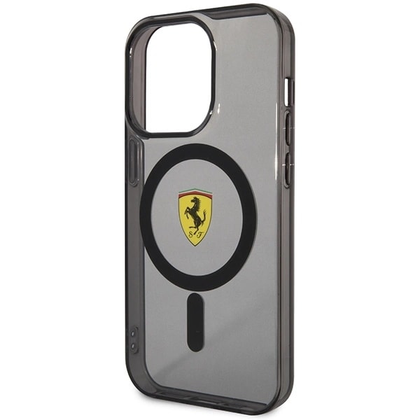 FERRARI TRANSLUCENT MAGSAFE ETUI TIL IPHONE 14 PRO - SORT