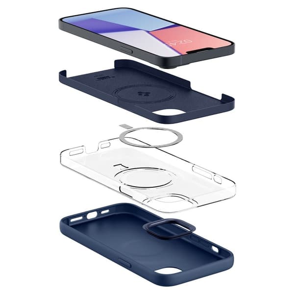 SPIGEN SILIKONE FIT MAG MAGSAFE IPHONE 14 PLUS NAVY BLÅ
