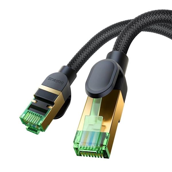 BASEUS HURTIGT RJ45-NETVÆRKSKABEL. 8 40GBPS 1M FLETTET SORT