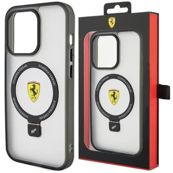 Ferrari Ring Stand 2023 Collection MagSafe deksel til iPhone 15 - gjennomsiktig