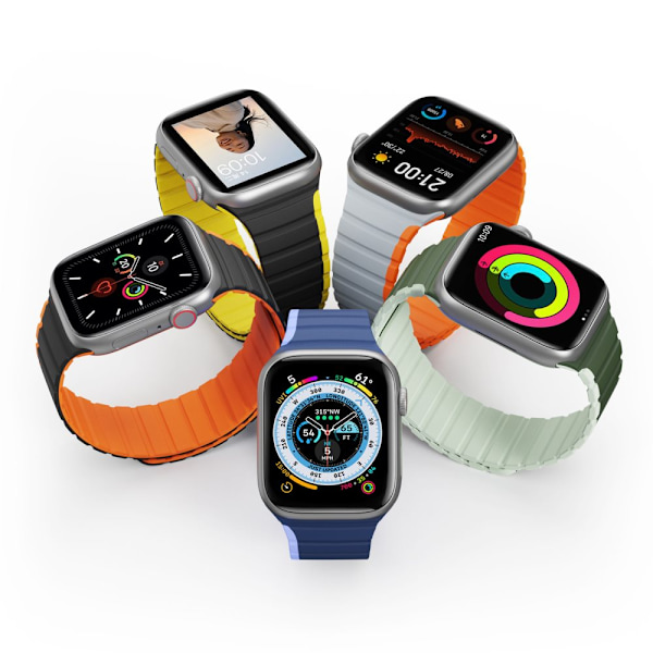 Magnetisk Apple Watch SE 8, 7, 6, 5, 4, 3, 2, 1 (41, 40, 38 mm) Dux Ducis-bånd (LD-versjon) - blå