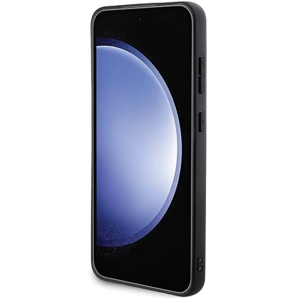 Karl Lagerfeld Saffiano Karl&Choupette Metal Pin Deksel til Samsung Galaxy S24+ - Svart
