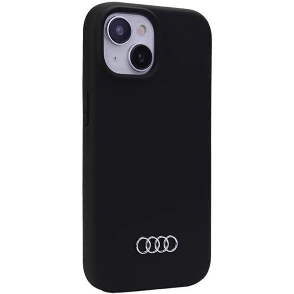 AUDI SILIKONE COVER TIL IPHONE 15 - SORT