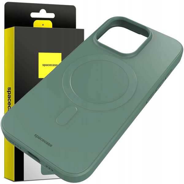 Spacecase Magnetisk Silikonfodral För Iphone 16 Pro Mörkgrön