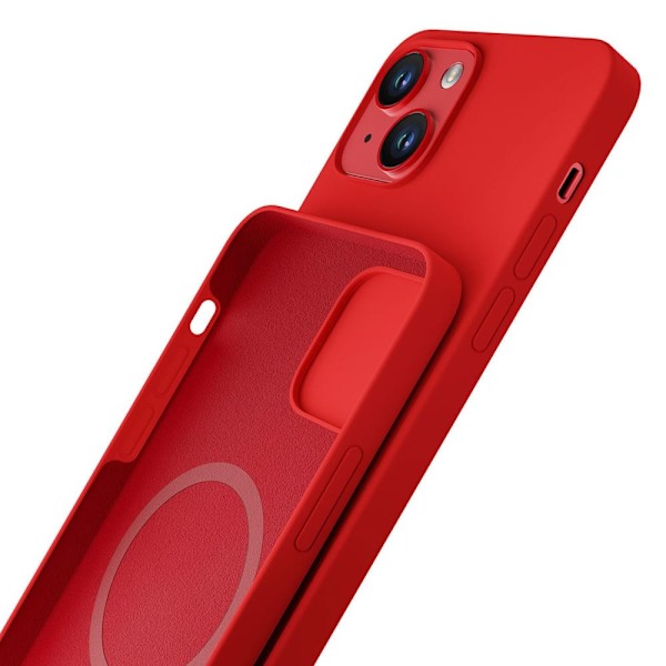 Apple iPhone 14 Plus - 3mk Hardy Silicone MagCase Rød