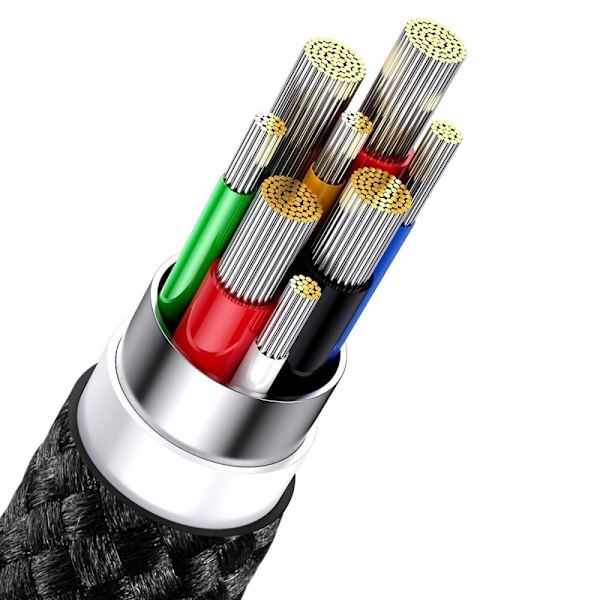 Baseus Flash-seriekabel USB Type C - USB Type C / Lightning / micro USB 100 W 1,5 m svart (CASS030201)