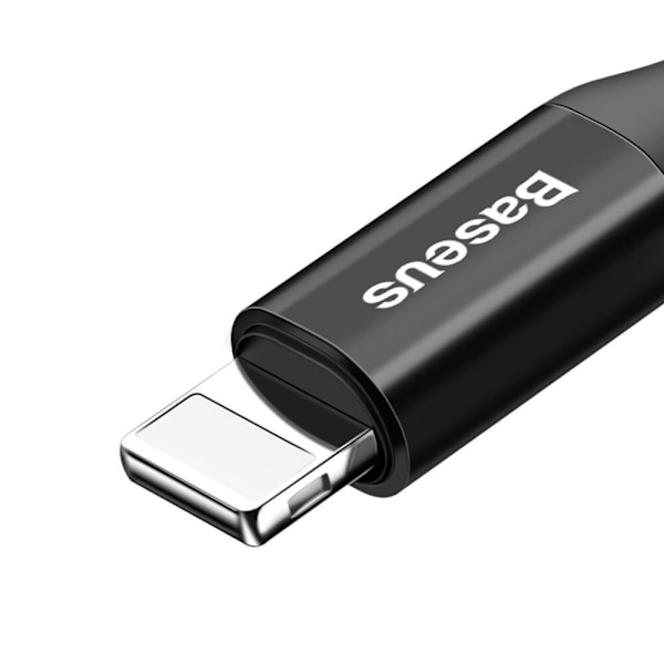 Baseus Fish Eye Spring Datakabel fjær USB / Lightning-kabel 1M 2A svart (CALSR-01)