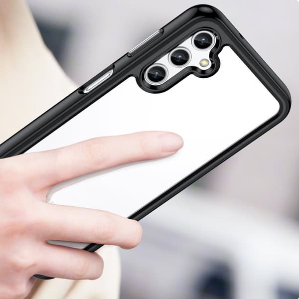 Outer Space-deksel til Samsung Galaxy A34 5G, fleksibel ramme, svart