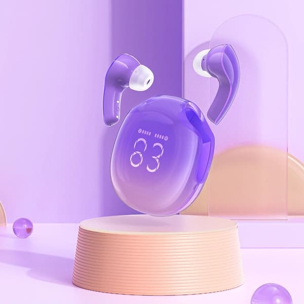 Acefast T9 Bluetooth 5.3 trådløse øretelefoner - lilla