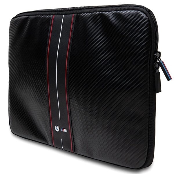 BMW CARBON & RED STRIPE SLEEVE TIL EN 14" BÆRBAR COMPUTER - SORT