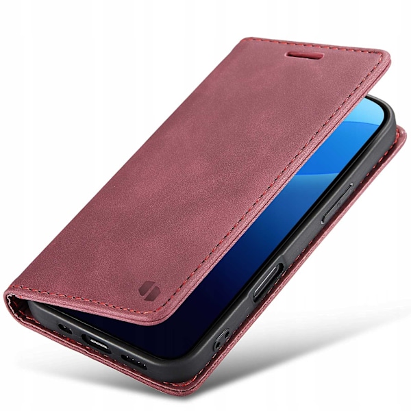 Spacecase Fodral Plånbok För Iphone 16 Plus Röd