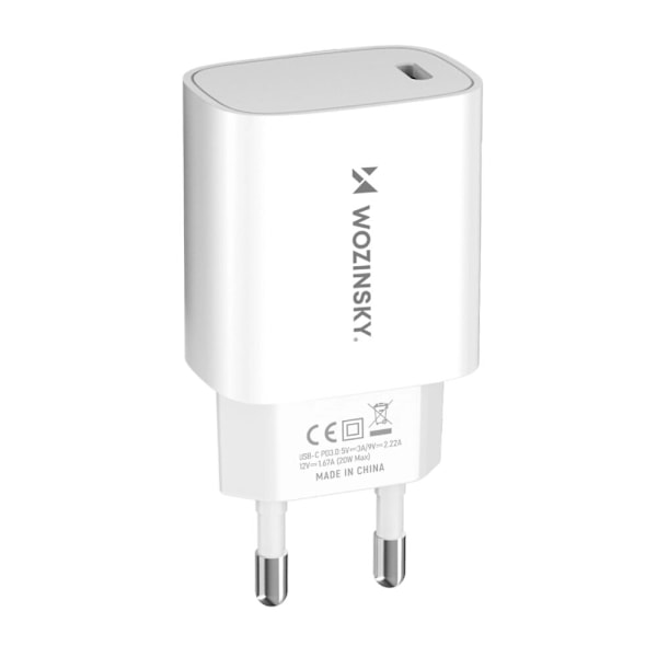 Wozinsky WGWCCW 20W USB-C vegglader - hvit