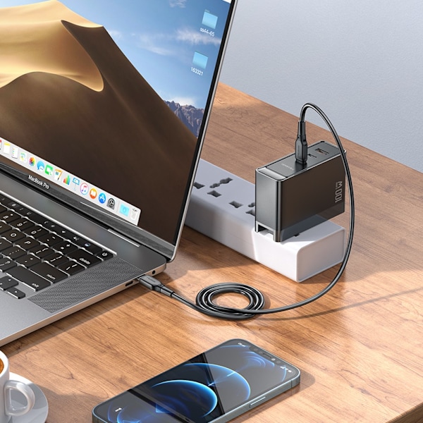 MCDODO SNABBLADDARE STRÖMFÖRSÖRJNING CUBE 3X USB-C PD USB-A GAN 100W