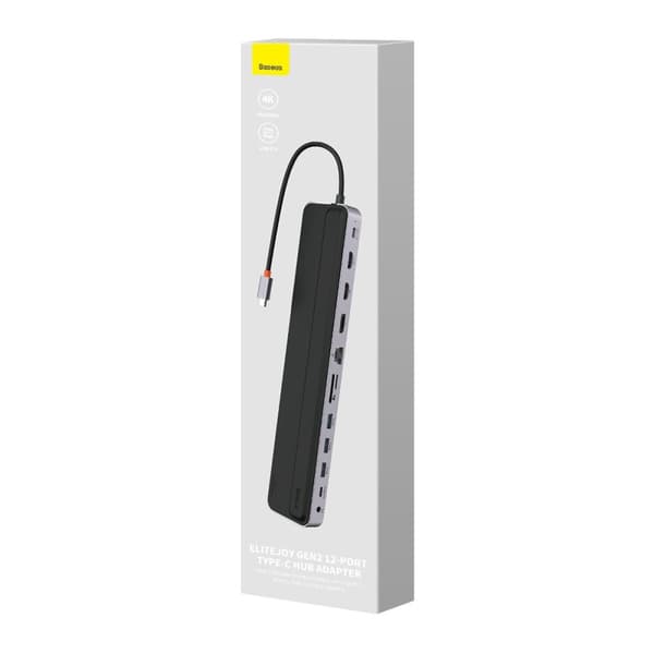 BASEUS UNIVERSAL USB HUB 12I1 + USBC KABEL 25CM NOTEBOOK STATIV GRÅ