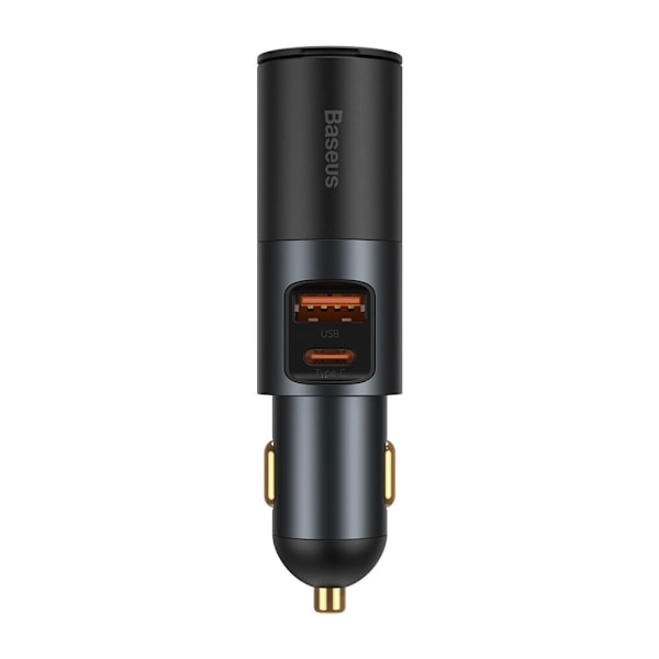 Baseus Share Together billader USB / USB Type C / sigarettennertilkobling 120W Quick Charge Power Delivery grå (CCBT-C0G)