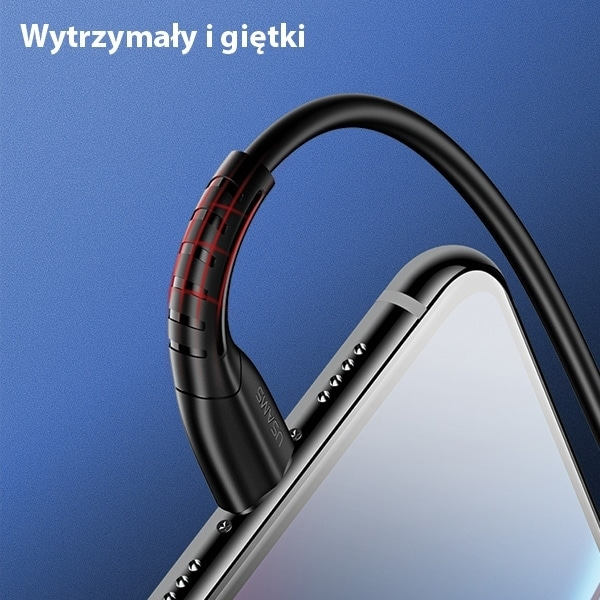 USAMS Kabel U35 lightning 2A snabbladdning 1m vit/vit SJ364USB02 (US-SJ364)